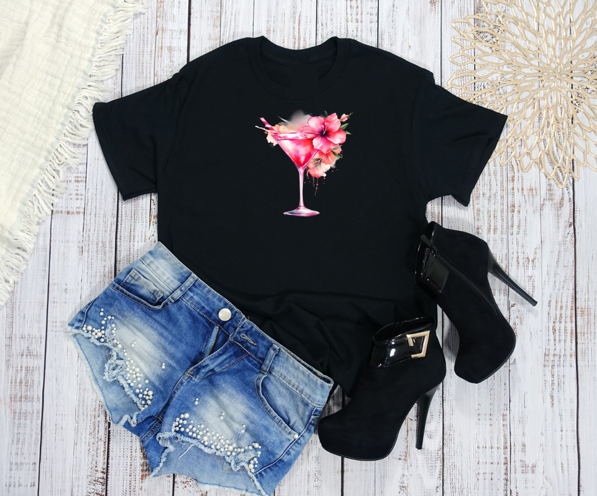 Black Short Sleeve Shirt - Festive