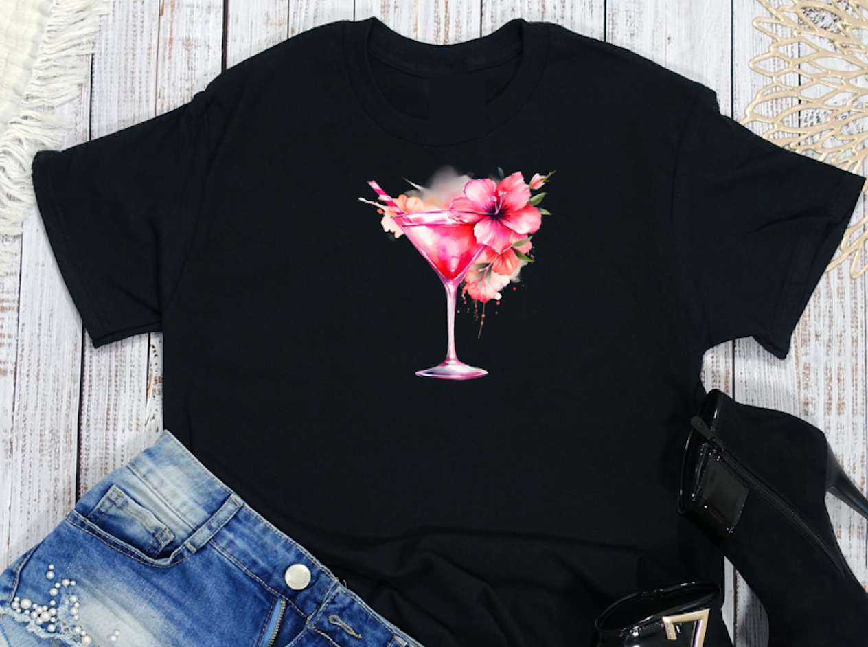 Black Short Sleeve Shirt - Festive